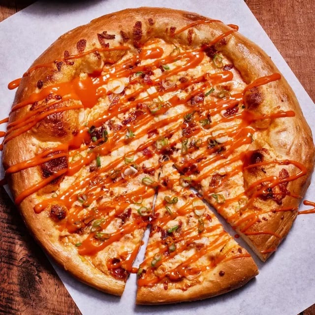 Chicken Ranch Pizza.