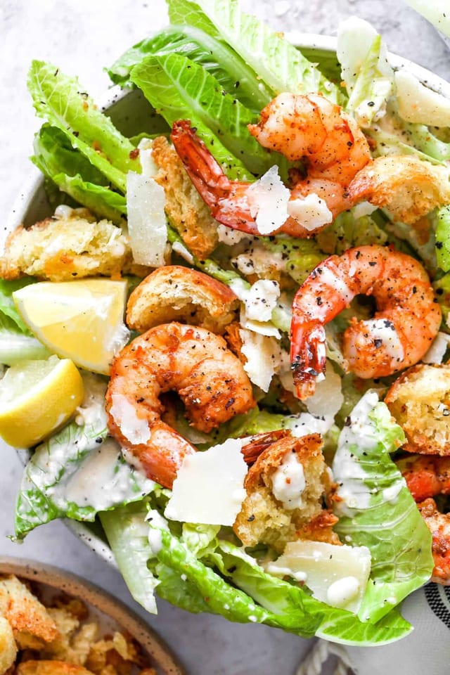 Shrimp Caesar Salad.