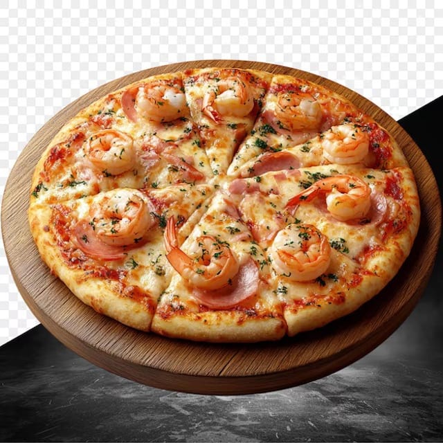 Camarão Pizza.