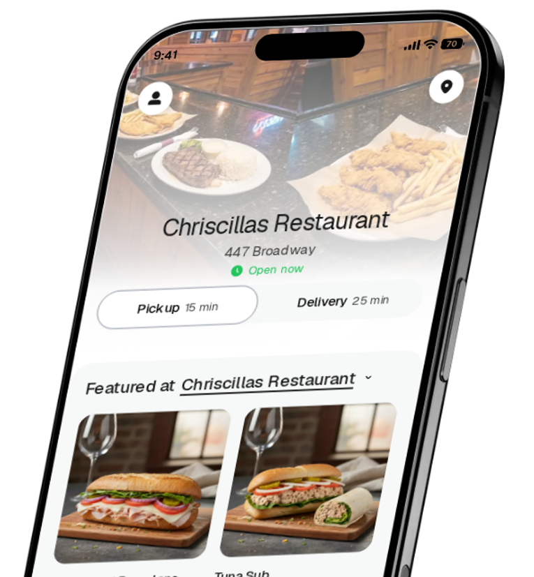 Chriscillas Restaurant app preview