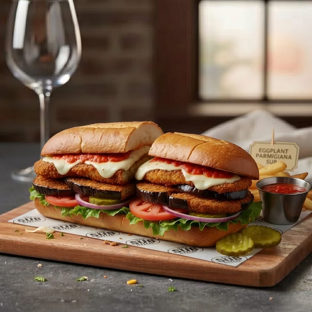 Eggplant Parmigiana Sub.