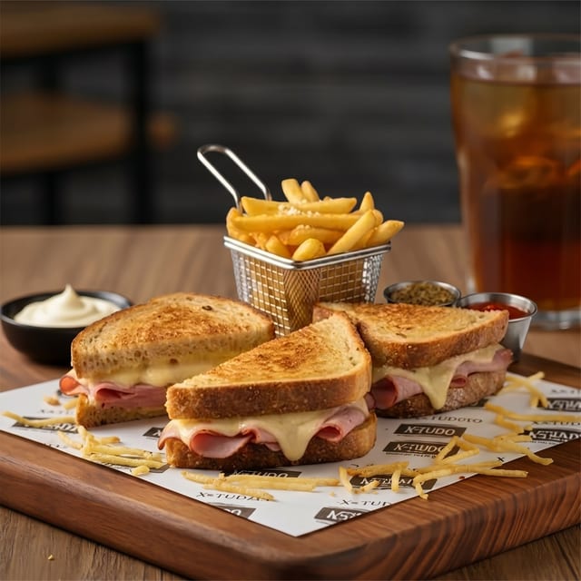 Grilled Ham and Cheese Sandwich.