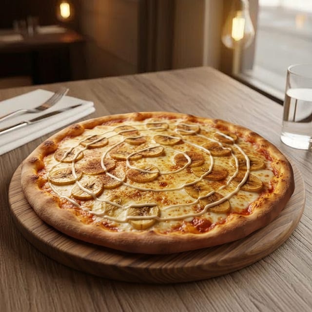 Banana and Cinnamon Sweet Pizza.